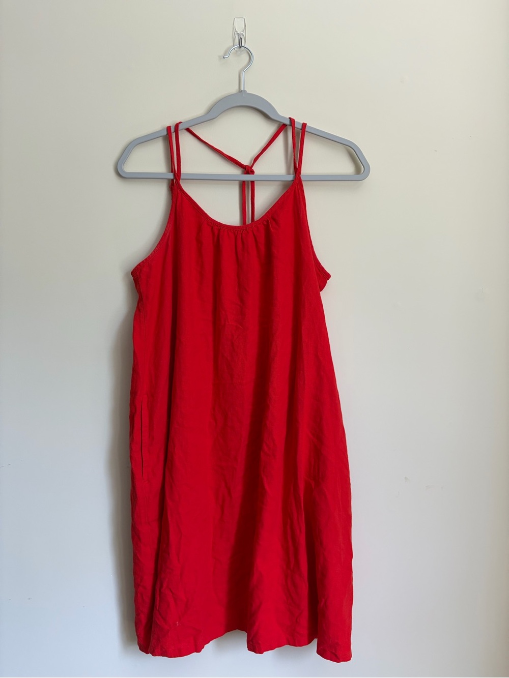Classic Red Spaghetti-Strap Mini Dress